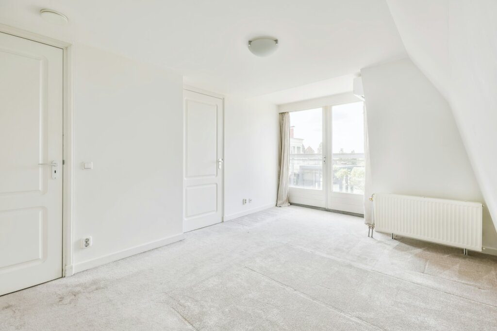 Bright cozy room with a carpet